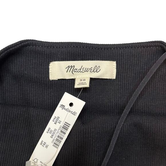 NWT J.Crew Black Square Neck Tank Top XS Spaghetti Strap Slim Fit - Picture 8 of 9